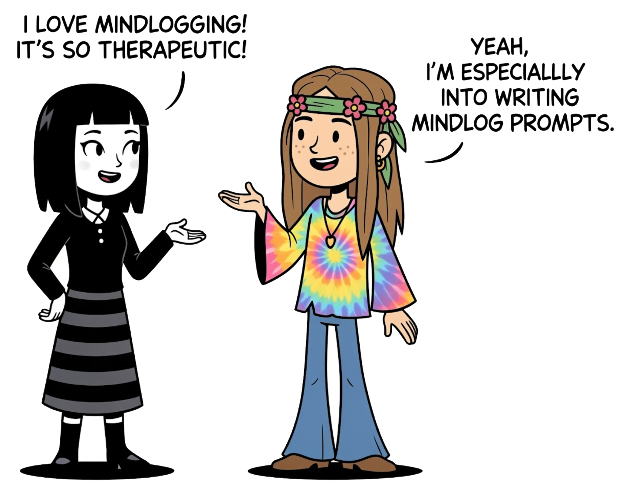 A Goth and a Hippie raving about MindLog